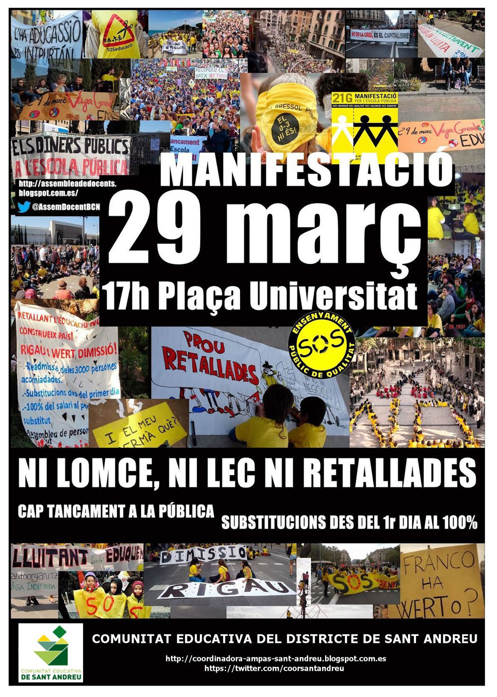 Manifestació 29 de Març – Suma’t