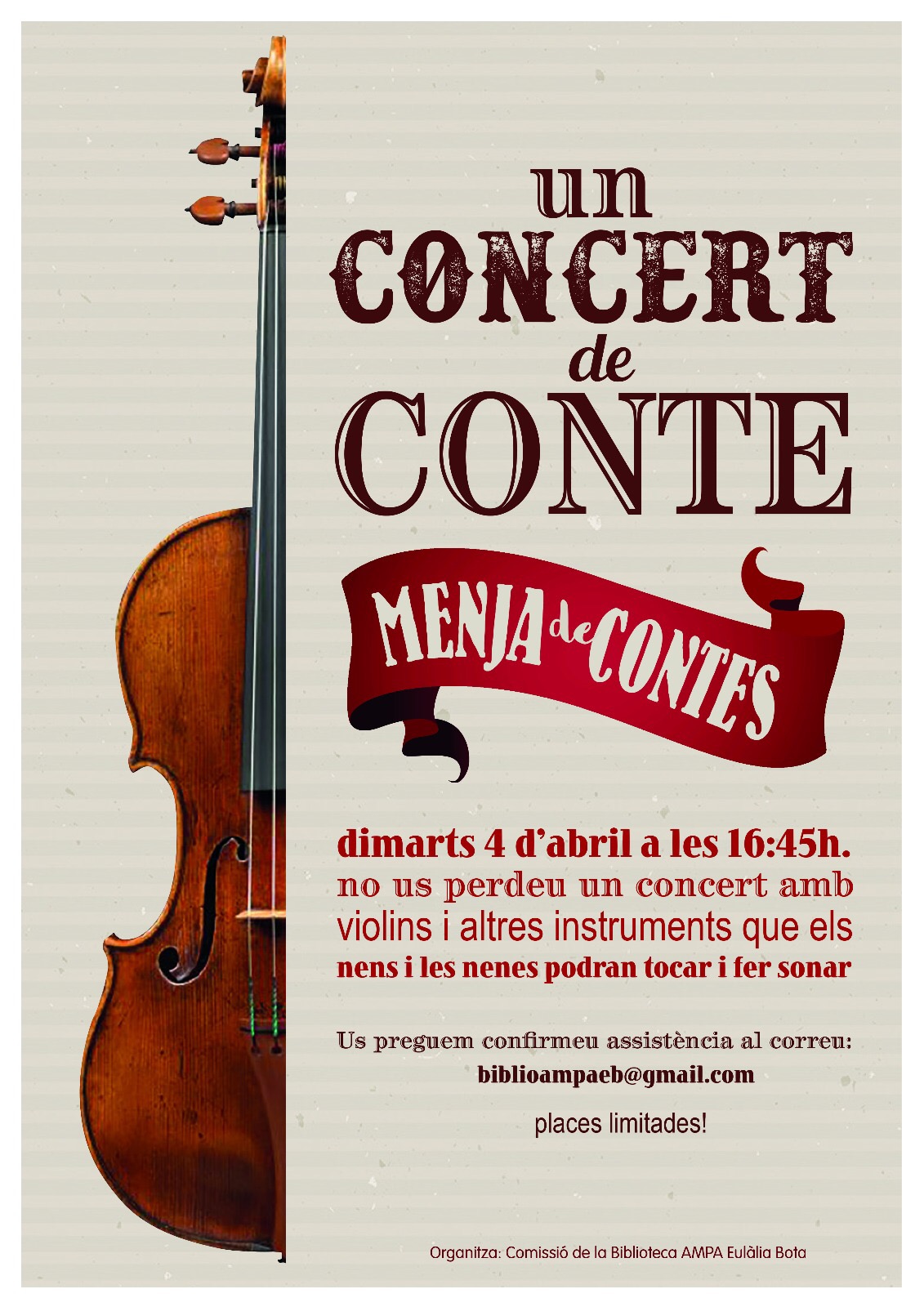 Nova Menja de Contes…Un Concert de Conte!